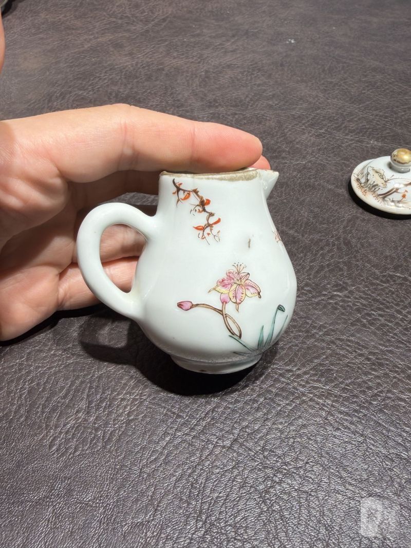 清乾隆 粉彩花鸟纹茶具一套25件 - 图65